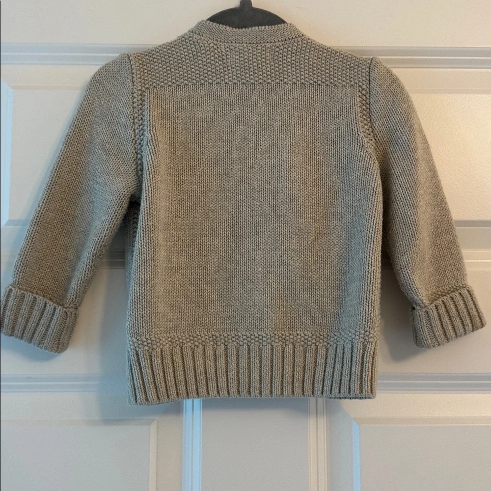 Ralph Lauren Baby V-Neck Cardigan - Light Gray. Size 18 Months.